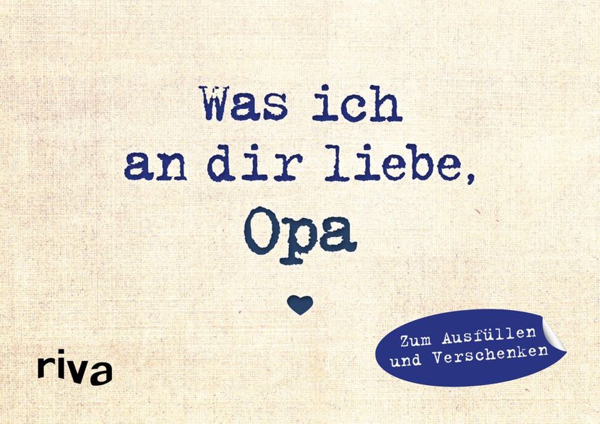 Cover von Was ich an dir liebe, Opa – Miniversion