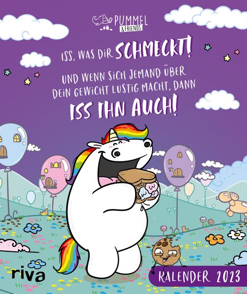 Cover von Iss, was dir schmeckt – Pummeleinhorn-Wandkalender 2023