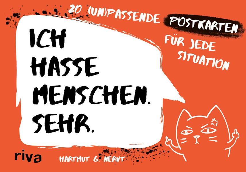 Cover von Ich hasse Menschen. Sehr. – 20 (un) passende Postkarten für jede Situation