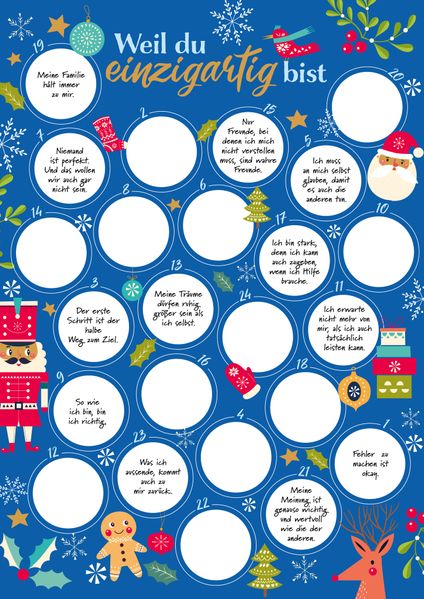 Cover von Weil du einzigartig bist – Der Rubbel-Adventskalender für Jungs