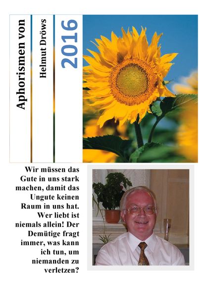 Cover von Aphorismen von Helmut Dröws 2016