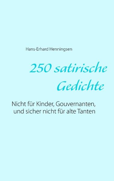 Cover von 250 satirische Gedichte