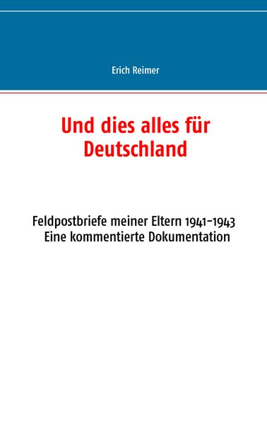 Cover von Und dies alles für Deutschland