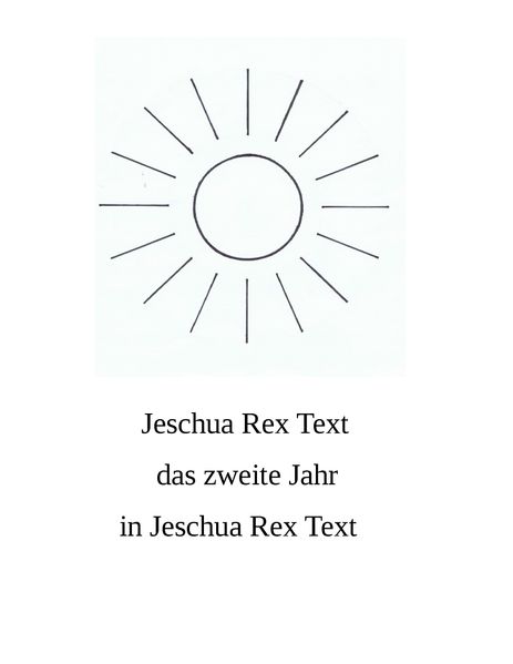 Cover von Das zweite Jahr in Jeschua Rex Text