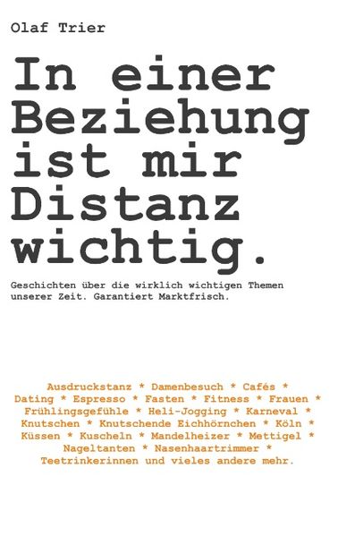 Cover von In einer Beziehung ist mir Distanz wichtig