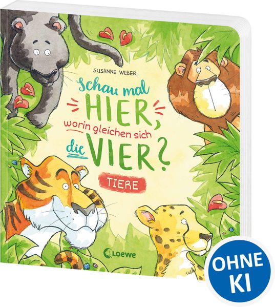 Cover von Schau mal hier, worin gleichen sich die vier? – Tiere