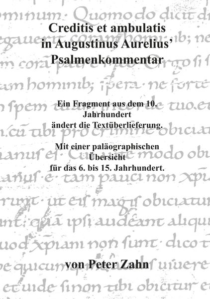 Cover von Creditis et ambulatis in Augustinus Aurelius‘ Psalmenkommentar