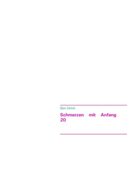 Cover von Schmerzen mit Anfang 20