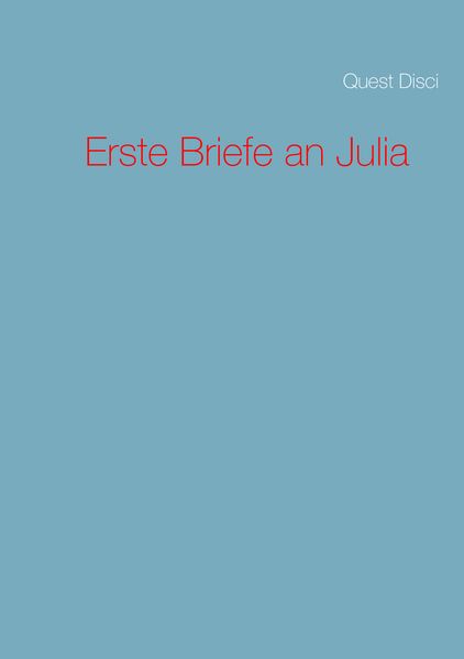 Cover von Erste Briefe an Julia