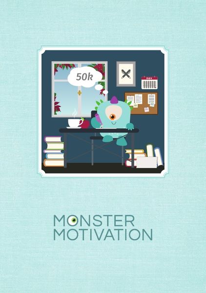 Cover von Monstermotivation Schreibtagebuch: Notizbuch, 32 gestaltete Seiten, DIN A5