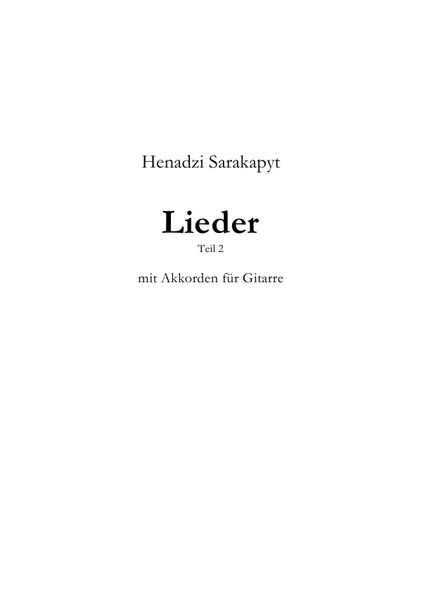 Cover von Lieder. Teil 2