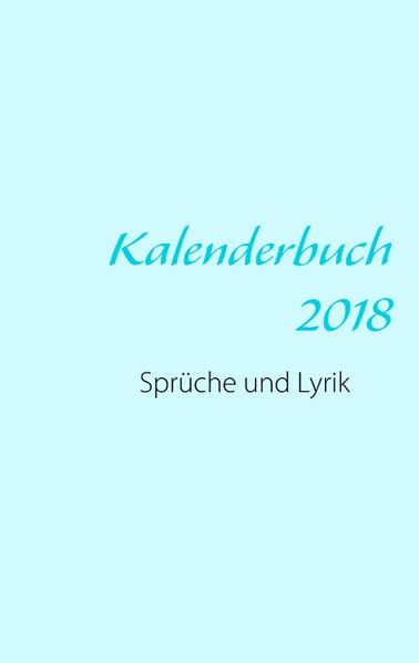 Cover von Kalenderbuch 2018