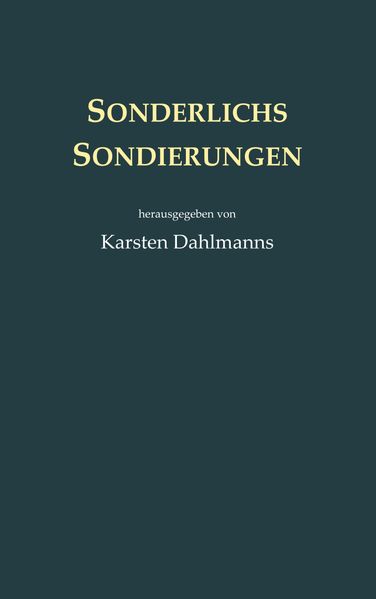 Cover von Sonderlichs Sondierungen
