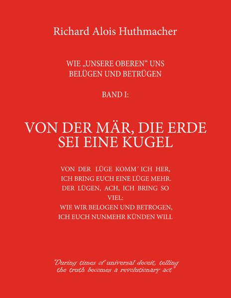 Cover von Von der Mär, die Erde sei eine Kugel