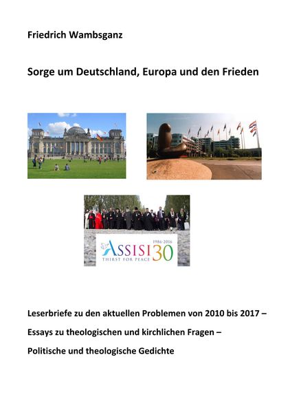 Cover von Sorge um Deutschland, Europa und den Frieden