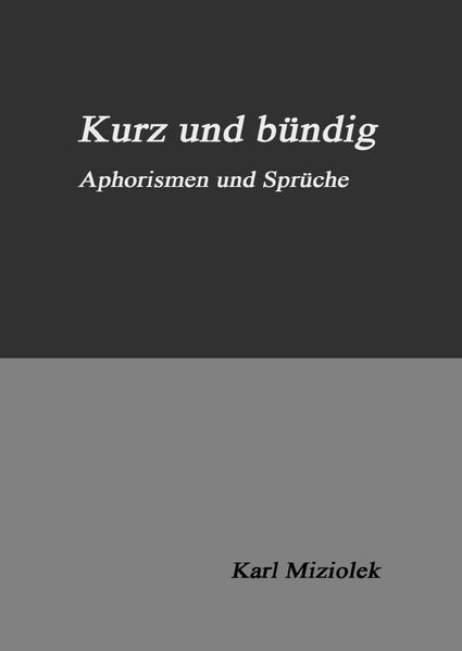 Cover von Kurz und bündig