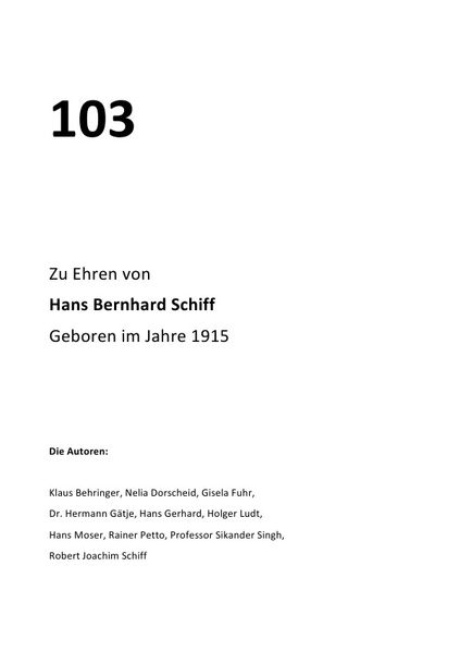 Cover von Hundertdrei