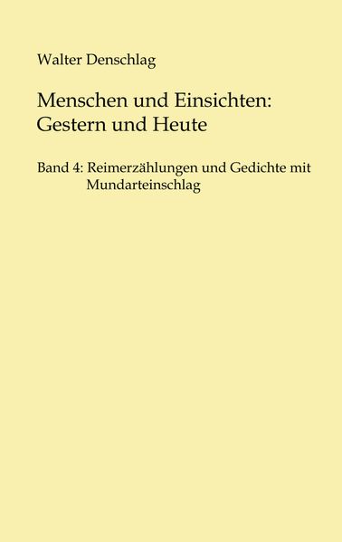 Cover von Menschen und Einsichten: Gestern und Heute
