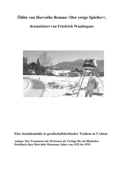 Cover von Ödön von Horvaths Roman >Der ewige Spießer< dramatisiert von Friedrich Wambsganz