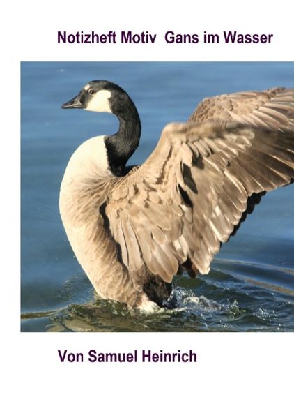 Cover von Notizheft Motiv Gans im Wasser