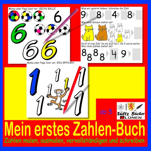 Cover von Mein erstes Zahlen-Buch – Zahlen malen, ausmalen, vervollständigen und schreiben