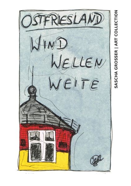 Cover von „Ostfriesland – Wind, Wellen, Weite“ – Notiz- und Skizzenbuch