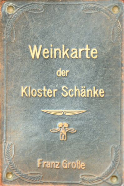 Cover von Weinkarte der Kloster Schänke