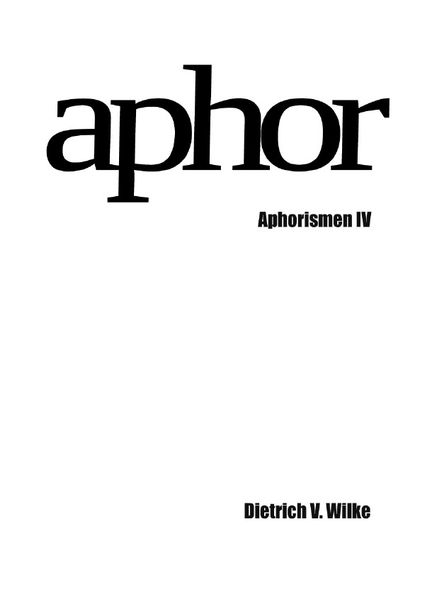 Cover von Aphor