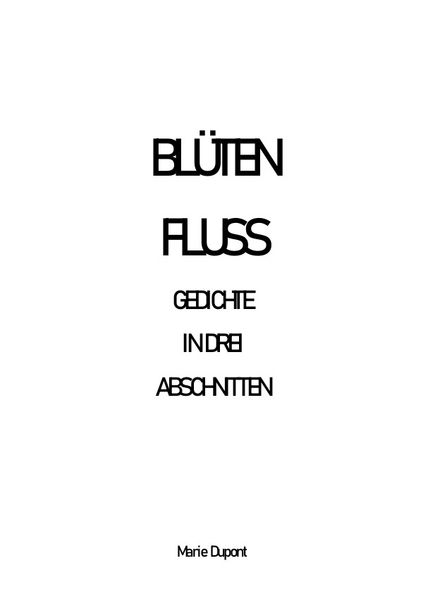 Cover von MEINE GEDICHTE / BLÜTENFLUSS