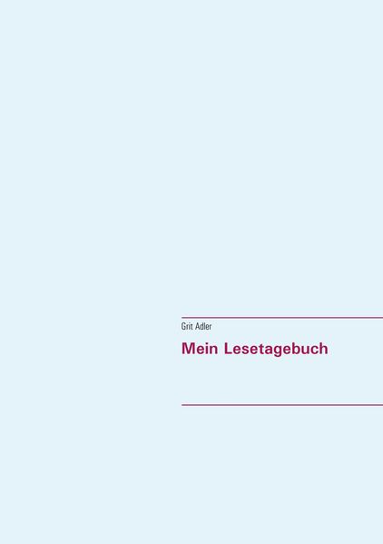Cover von Mein Lesetagebuch