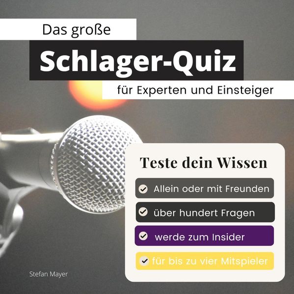 Cover von Das große Schlager-Quiz für Experten und Einsteiger