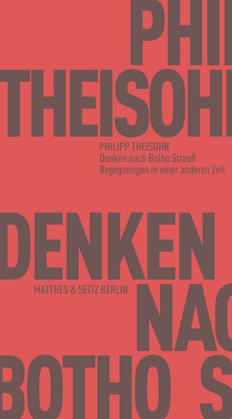 Cover von Denken nach Botho Strauß