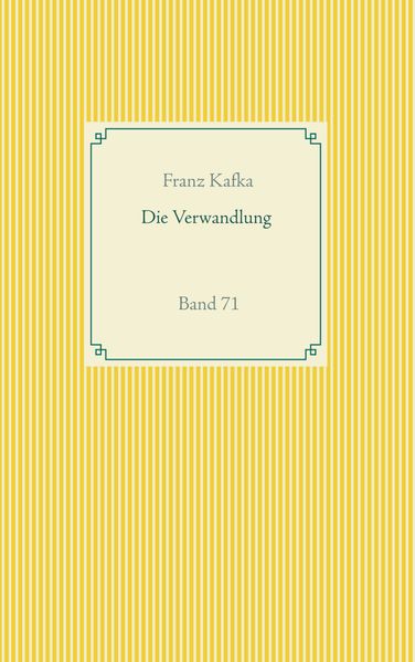 Cover von Die Verwandlung