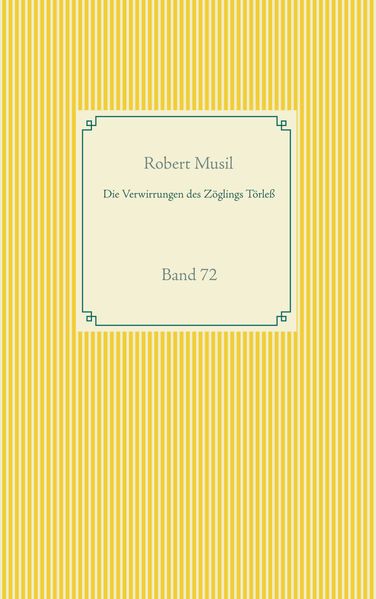 Cover von Die Verwirrungen des Zöglings Törleß
