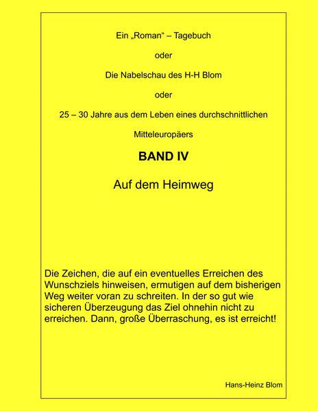 Cover von Die Nabelschau des H-H Blom Band IV