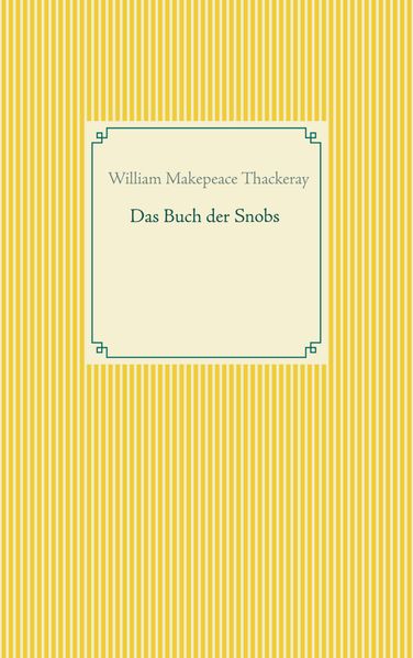 Cover von Das Buch der Snobs