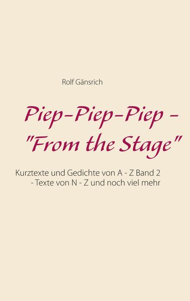Cover von Piep-Piep-Piep – „From the Stage“