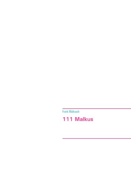 Cover von 111 Malkus