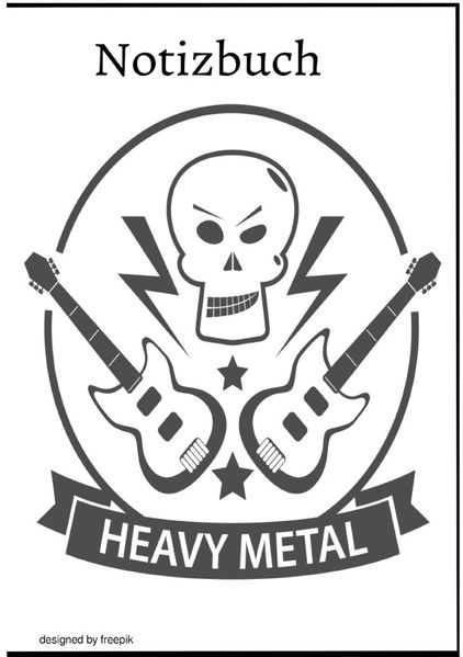 Cover von Notizbücher Spiral dotted / Heavy Metal Skull Totenkopf Notizbuch für Metal und Rock Fans punktiert dotted 68 Seiten