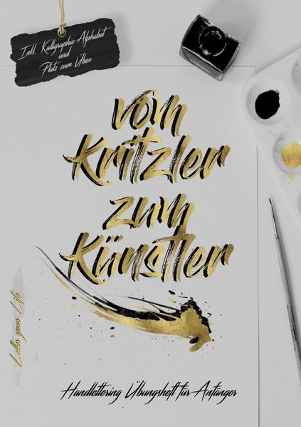 Cover von Vom Kritzler zum Künstler-Handlettering Übungsheft für Anfänger