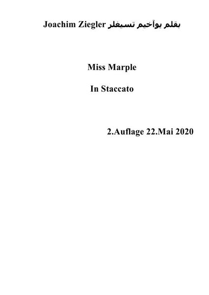 Cover von Miss Marple In Staccato