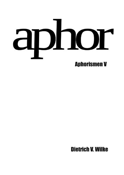 Cover von Aphor