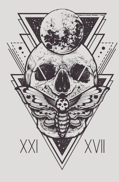 Cover von Heavy Metal Skull Totenkopf Notizbuch für Metal und Rock Fans punktiert dotted 68 Seiten