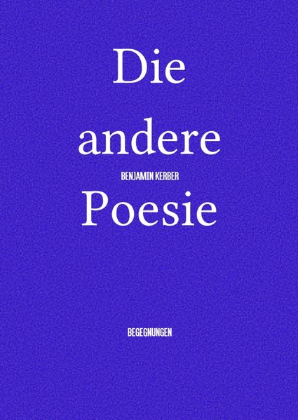Cover von Die andere Poesie
