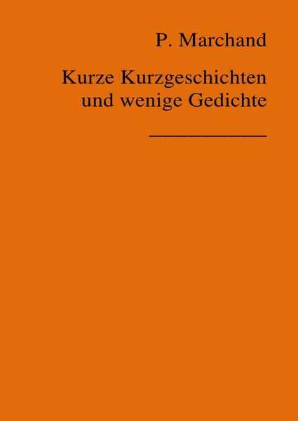 Cover von Kurze Kurzgeschichten und wenige Gedichte