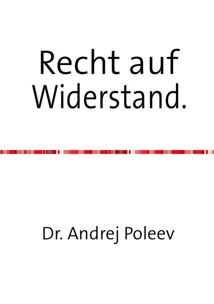 Cover von Recht auf Widerstand.