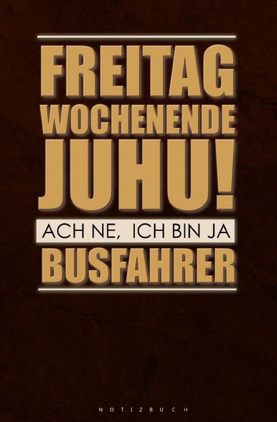 Cover von Notizbuch für Busfahrer