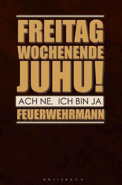 Cover von Notizbuch für Feuerwehrmänner
