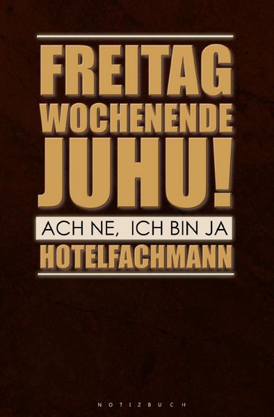 Cover von Notizbuch für Hotelfachmänner, Hotelfachmann