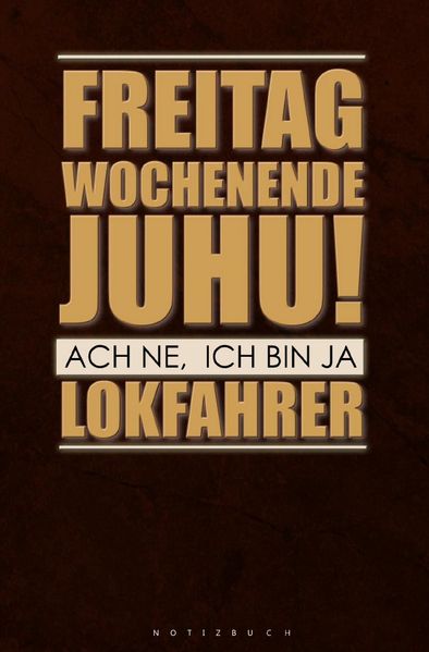 Cover von Notizbuch für Lokführer